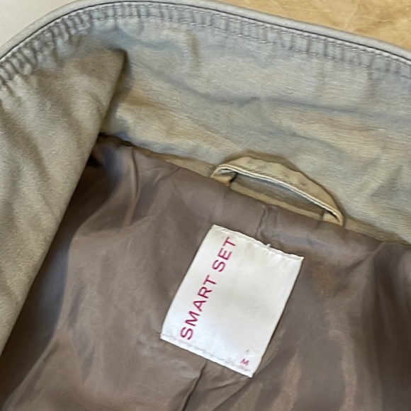 SMART SET - Khaki Trench Coat - M - Picture 3 of 4